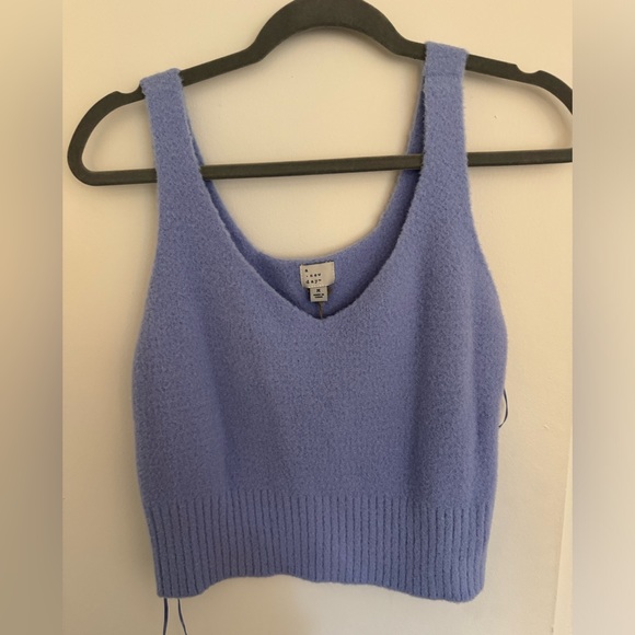 Target- A New Day Fuzzy Cardigan and V-Neck Fuzzy Sweater Tank - Picture 5 of 7